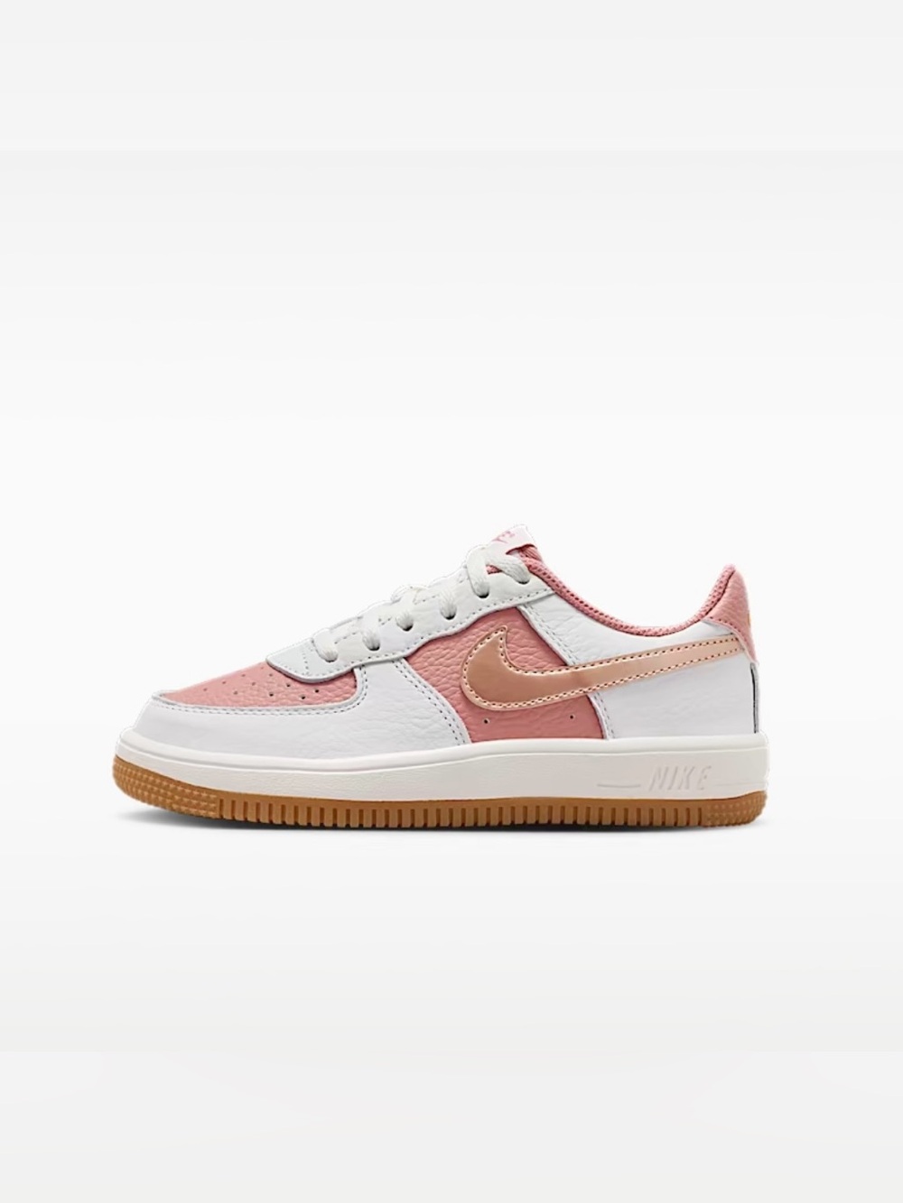 Nike Air Force 1 Low White Pink Kids Shoes IQ0215-685 No lid